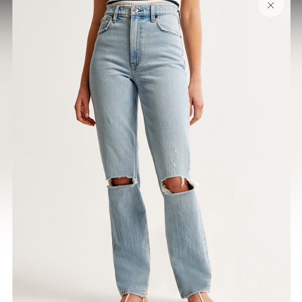 Abercrombie & Fitch 90s straight ultra high rise denim size 00